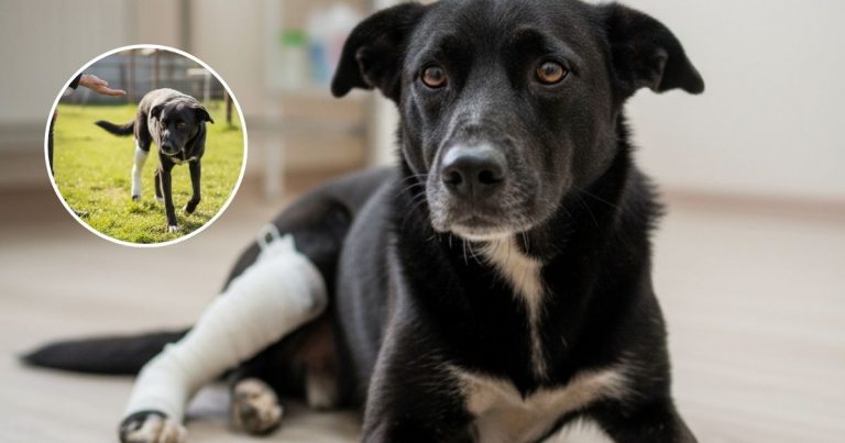 Injured Stray Dog Crawled Toward Strangers For Help And Found A Brand New Life